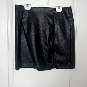 Mini Black Leather Skirt Size 6